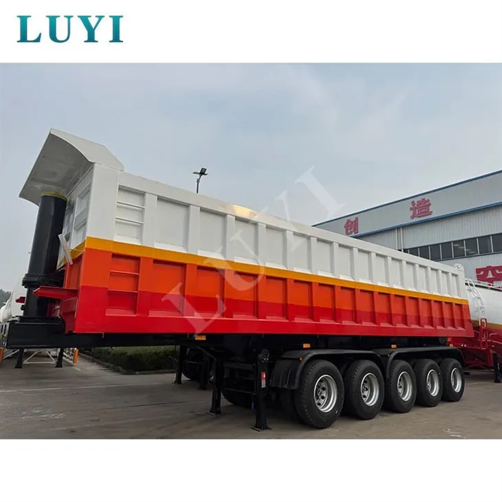 5-axle Heavy-duty 120-ton Rear Dump Trailer, Carbon Steel Self-unloading Truck Trailer factory 5-axle Heavy-duty 120-ton Rear Dump Trailer, Carbon Steel Self-unloading Truck Trailer factory
