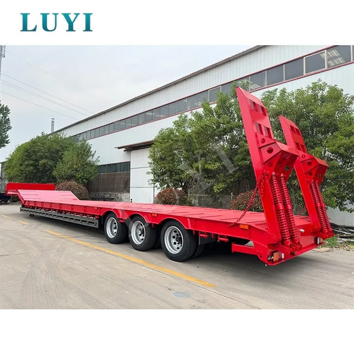 Low Flatbed Semi Trailer Heavy Duty factory