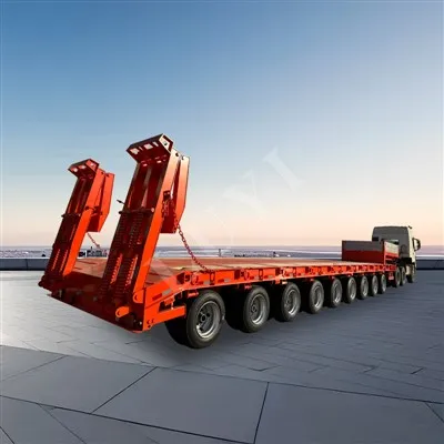 9 محور 100 تنی Gooseneck Low Bed Semi Trailer