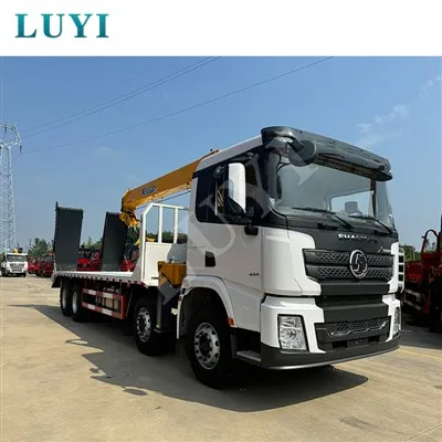 حمل و نقل با تخت کم Shacman X3000 یک جرثقیل بوم مستقیم اضافه کنید